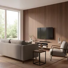 Lambrin para interior Slim WPC café oscuro 16 x 240 cm