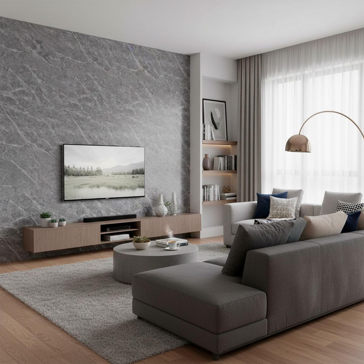 Muro de Mármol SPC Atenas 120 x 240 Brillante 2.88 m2, marca Holztek - Foto Principal