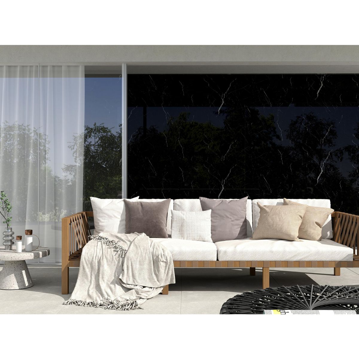 Muro de Mármol SPC Nero 120 x 240 Brillante 2.88 m2, marca Holztek - Foto 2