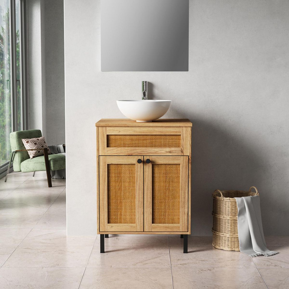 Sensi Dacqua - Mueble de Baño Con Ovalin Etna de 60 cm