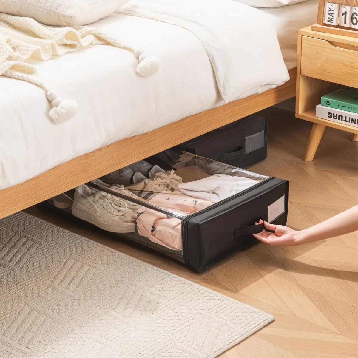 Organizador Bajo Cama con Ruedas, marca Just Home Collection - Foto 2