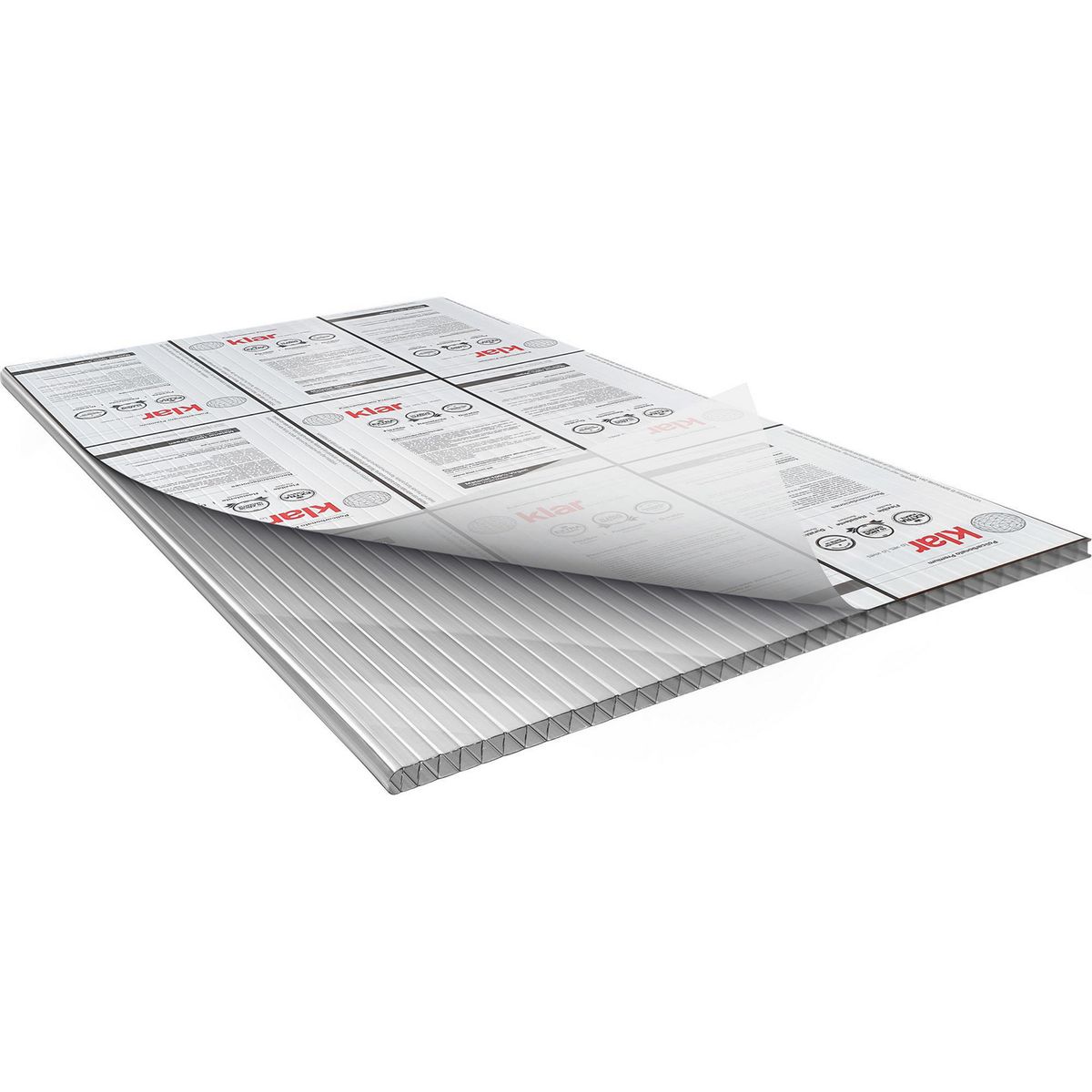 Lámina de policarbonato Alveolar Klar Humo 10 mm x 1.22 x 3.05 m, marca Klar - Foto Principal