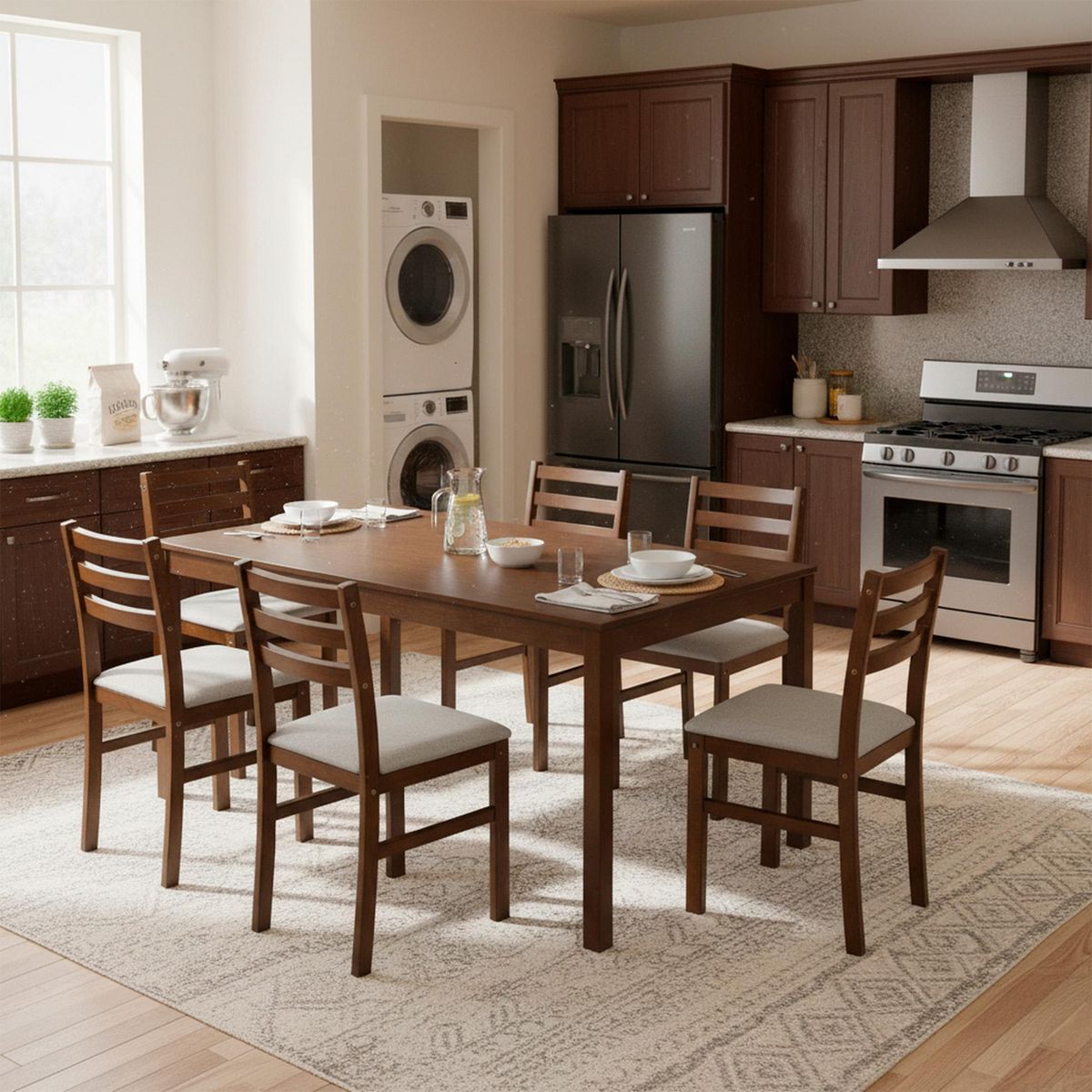 Juego de Comedor Starter 6 sillas, marca Just Home Collection - Foto Principal