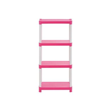 Estante de plstico rosa 4 niveles 58 x 130 x 32 cm