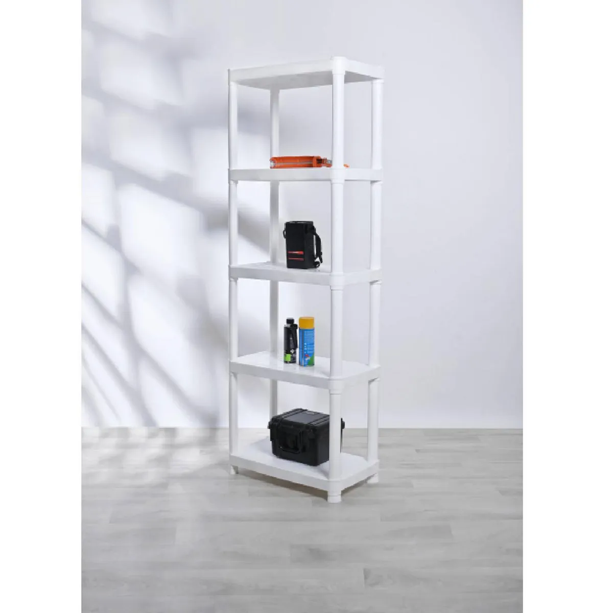 Italhome - Estante de plástico blanco 5 niveles 58 x 170.5 x 32 cm