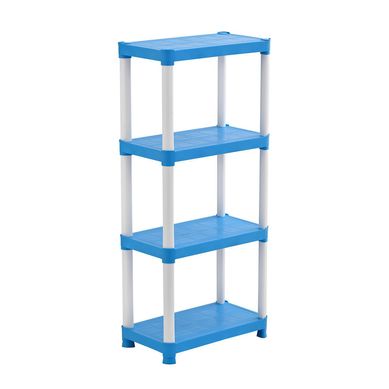 Estante de plstico azul 4 niveles 58 x 130 x 32 cm