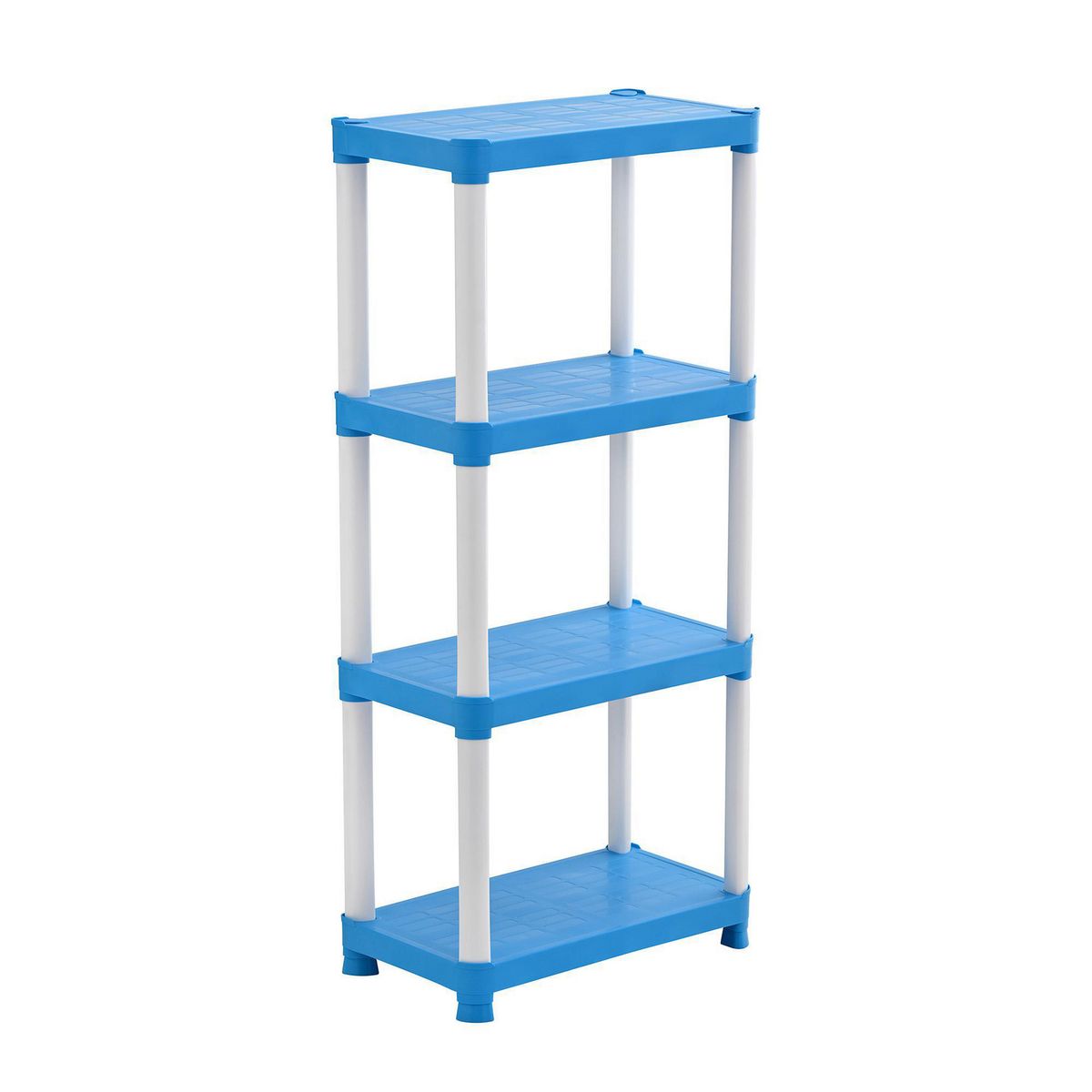 Estante de plástico azul 4 niveles 58 x 130 x 32 cm, marca Italhome - Foto Principal