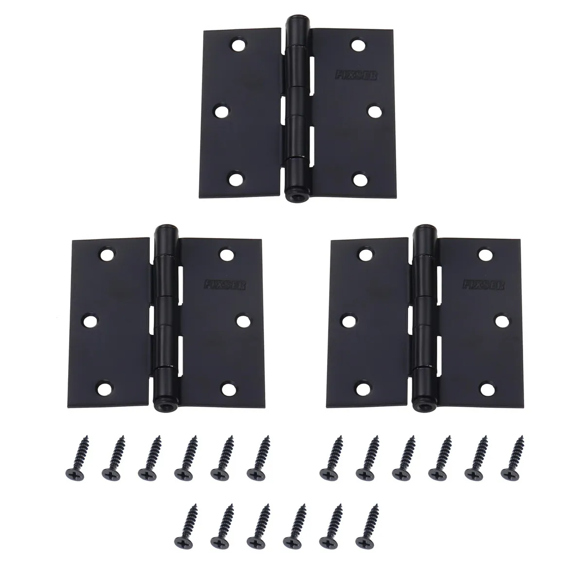 Pack 3 Pzas de Bisagra 3x3 cm Negro, marca Fixser - Foto Principal