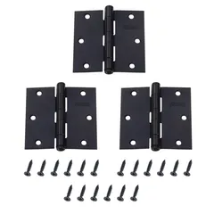 Pack 3 Pzas de Bisagra 3x3 cm Negro