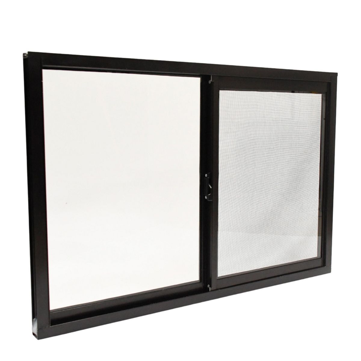 Ventana de aluminio de 90 x 60 cm Café chocolate, marca Multimarca - Foto 2