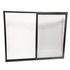 Ventana de aluminio de 150 x 120 cm Café chocolate