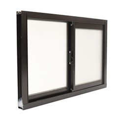 Ventana de aluminio de 60 x 40 cm Café chocolate