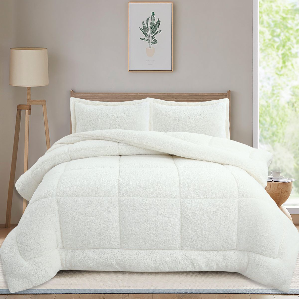 Just Home Collection - Edredón Cordero Sherpa Individual Bco