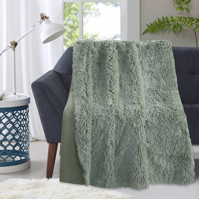 Manta boho shag 125x150 verde