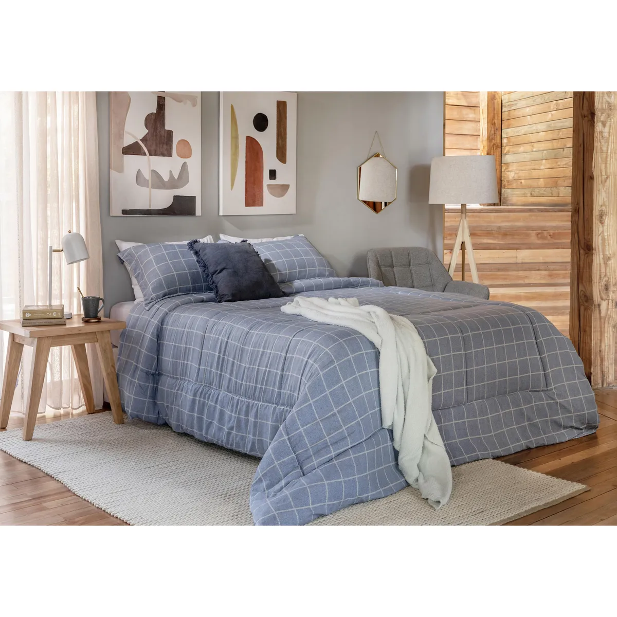 Just Home Collection - Manta nordico 130x160 gris