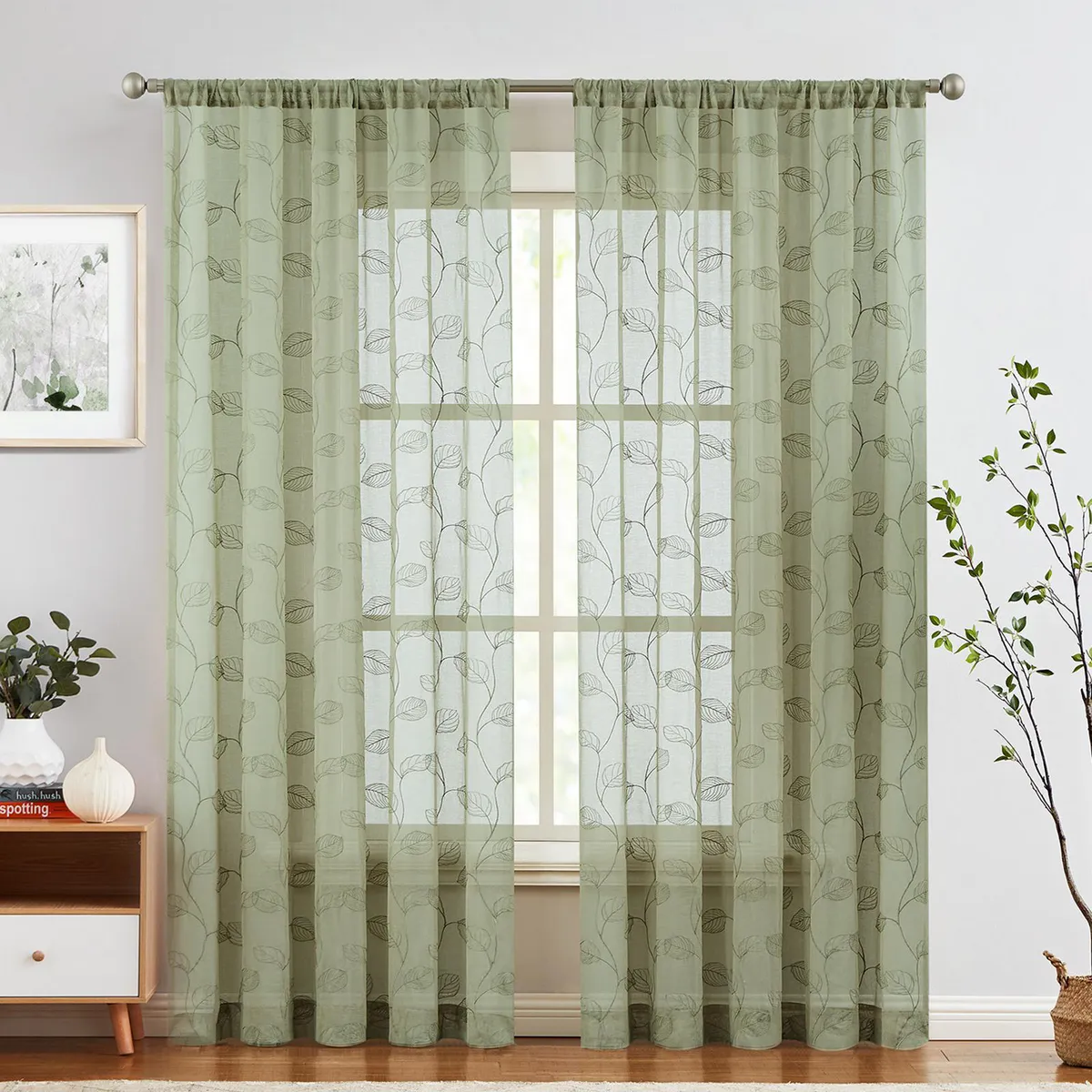 Velo nazli hoja 140x220 verde, marca Just Home Collection - Foto Principal