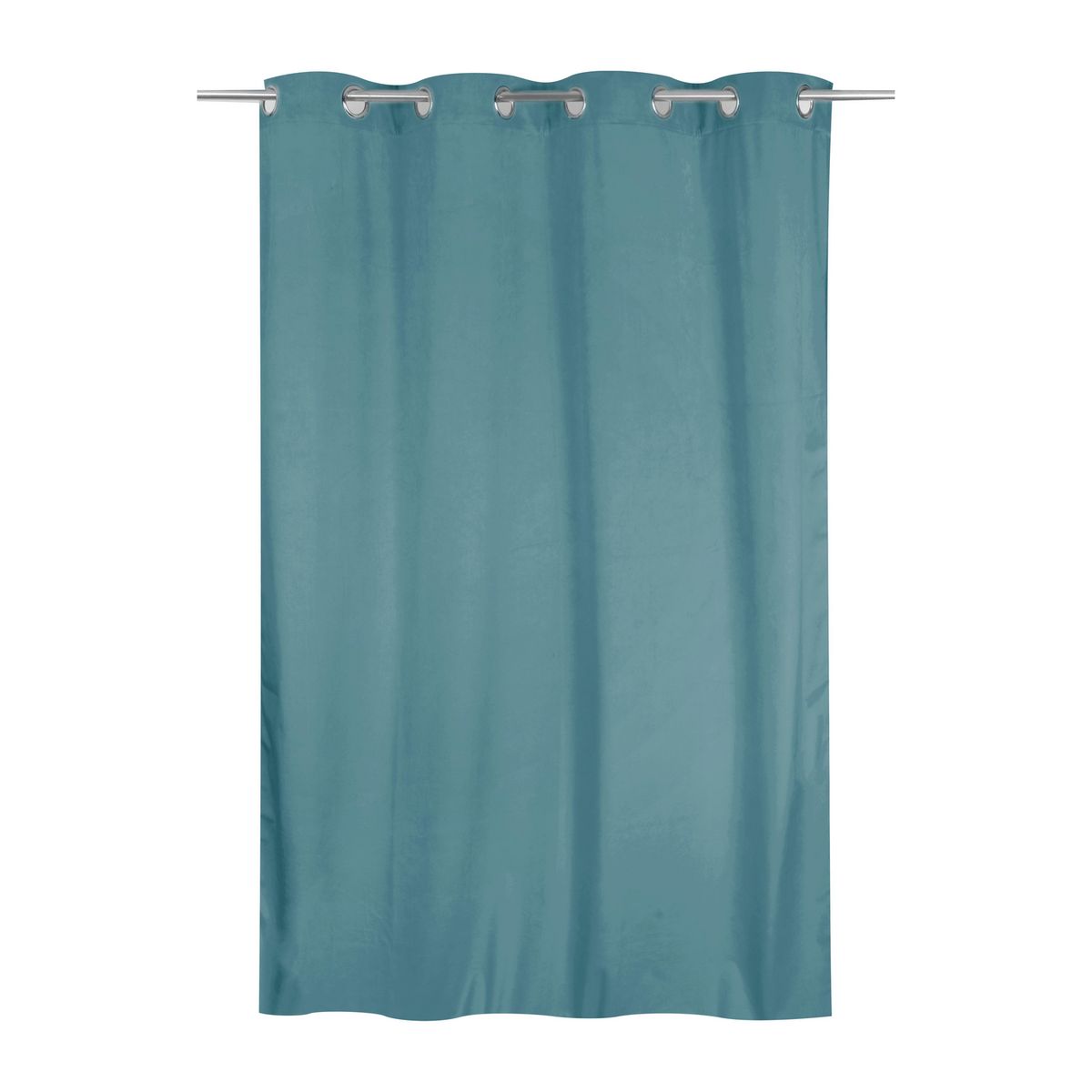 Just Home Collection - Cortina velvet sólido 140x220 turquesa