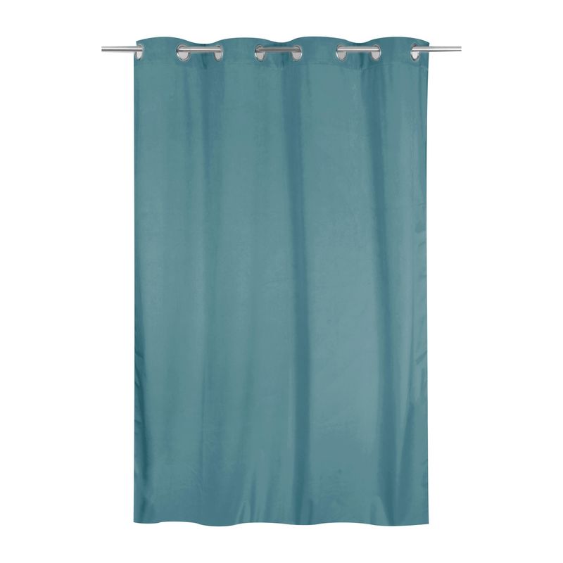 Just Home Collection - Cortina velvet sólido 140x220 turquesa