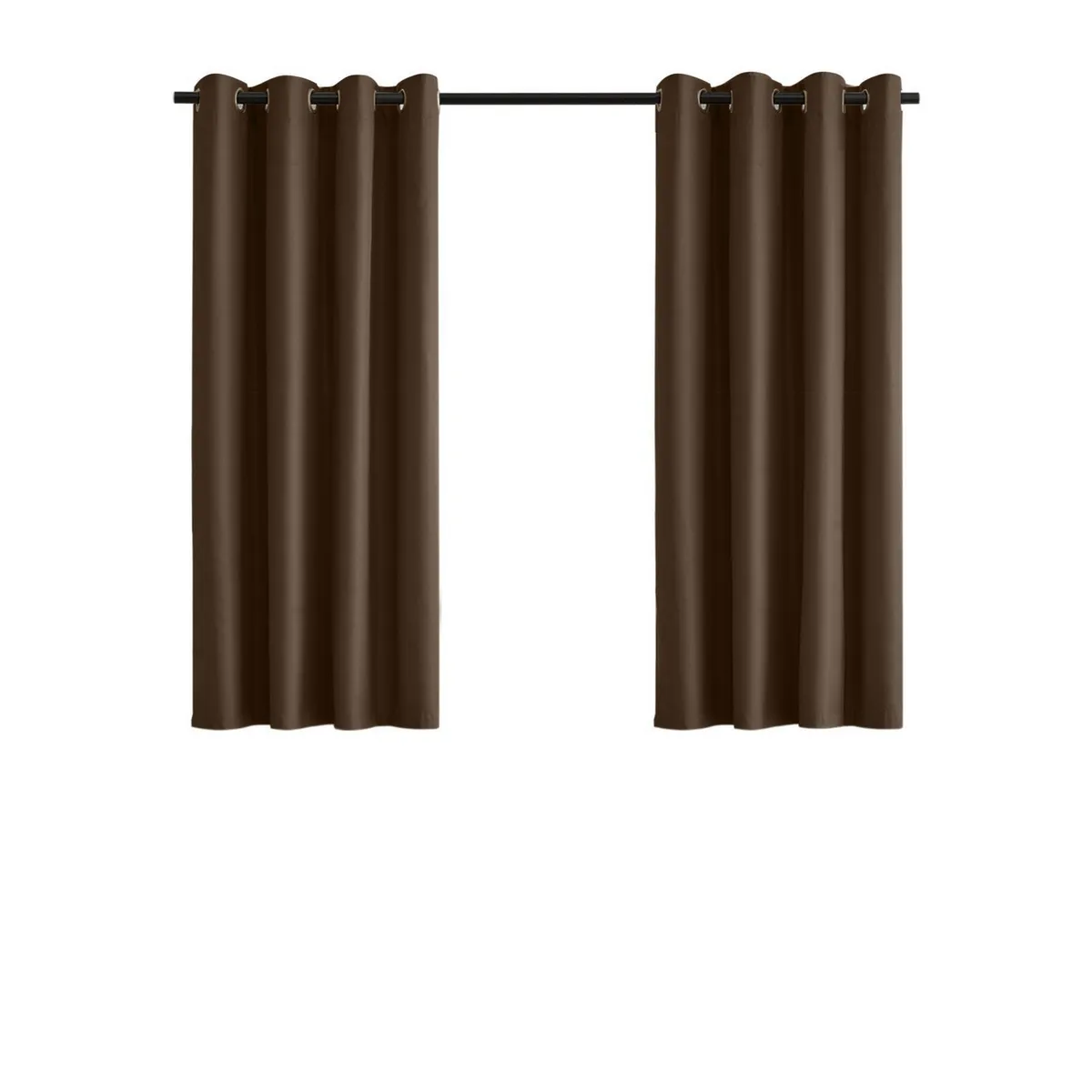 Cortina b/out text 140x150 chocolate, marca Just Home Collection - Foto Principal