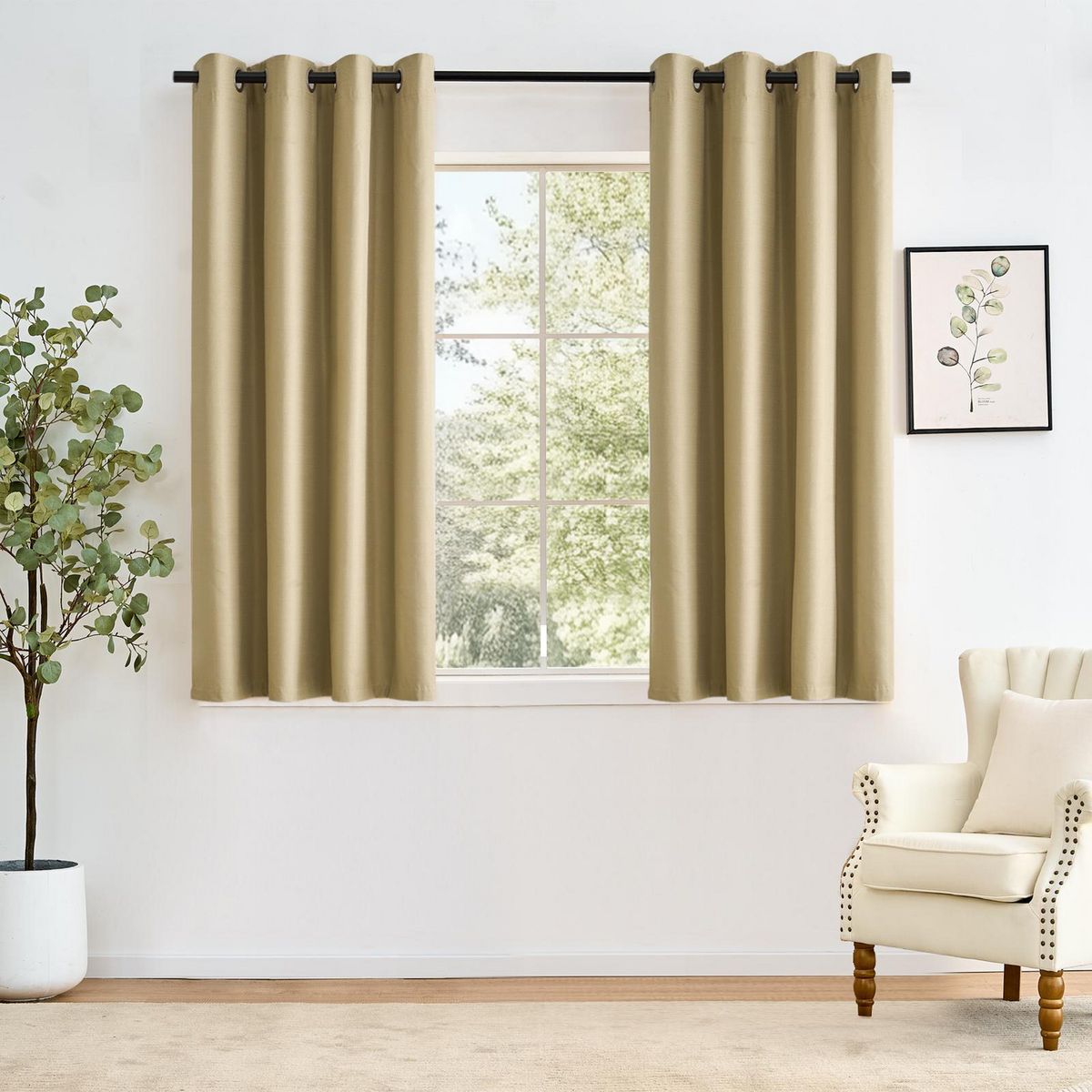 Just Home Collection - Cortina b/out text 140x150 natural