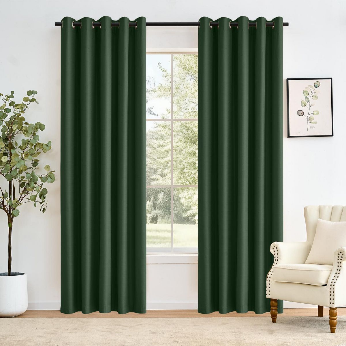 Cortina b/out text 140x250 verde, marca Just Home Collection - Foto 2