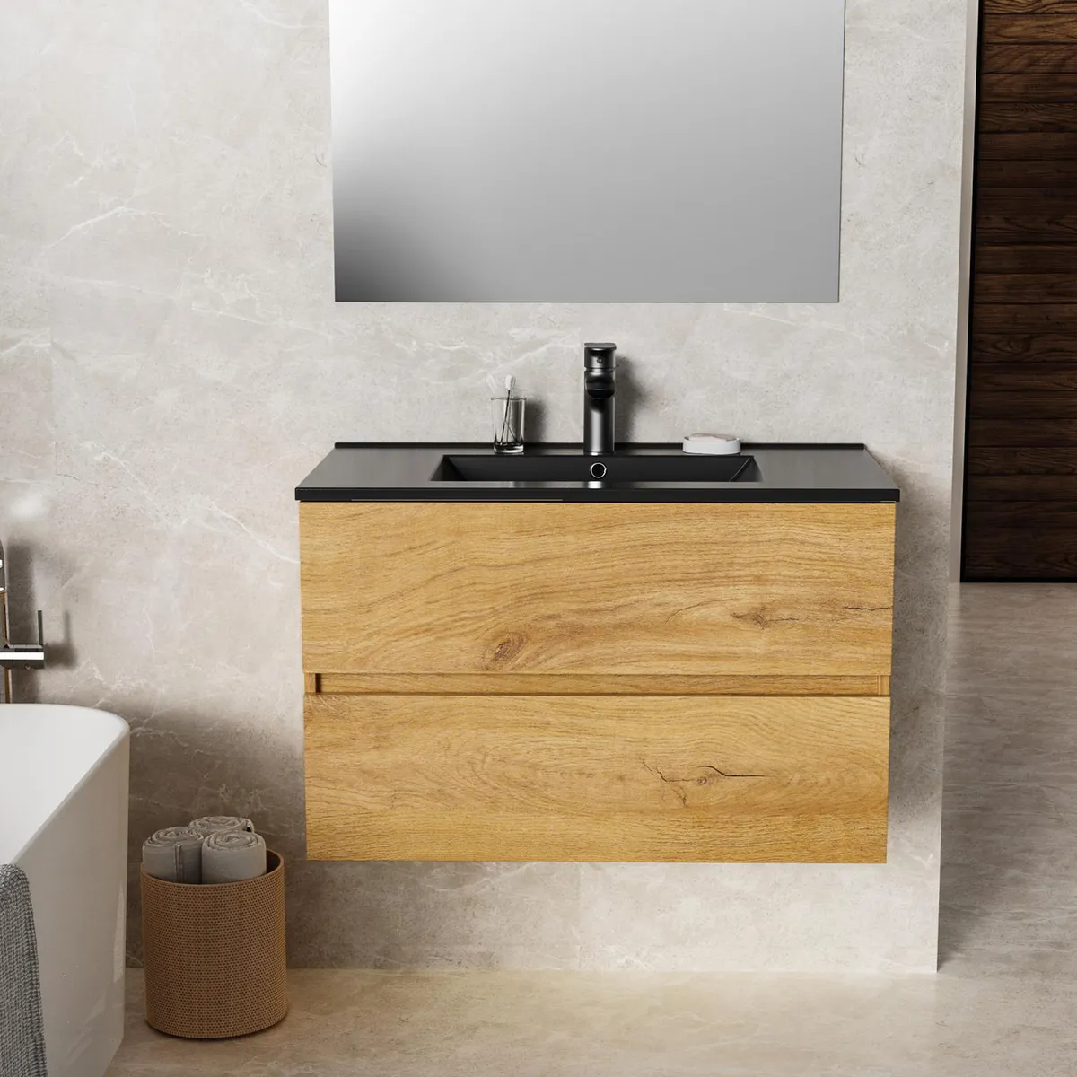 Mueble de Baño con Lavamanos 80 cm Estambul, marca Sensi Dacqua - Foto Principal