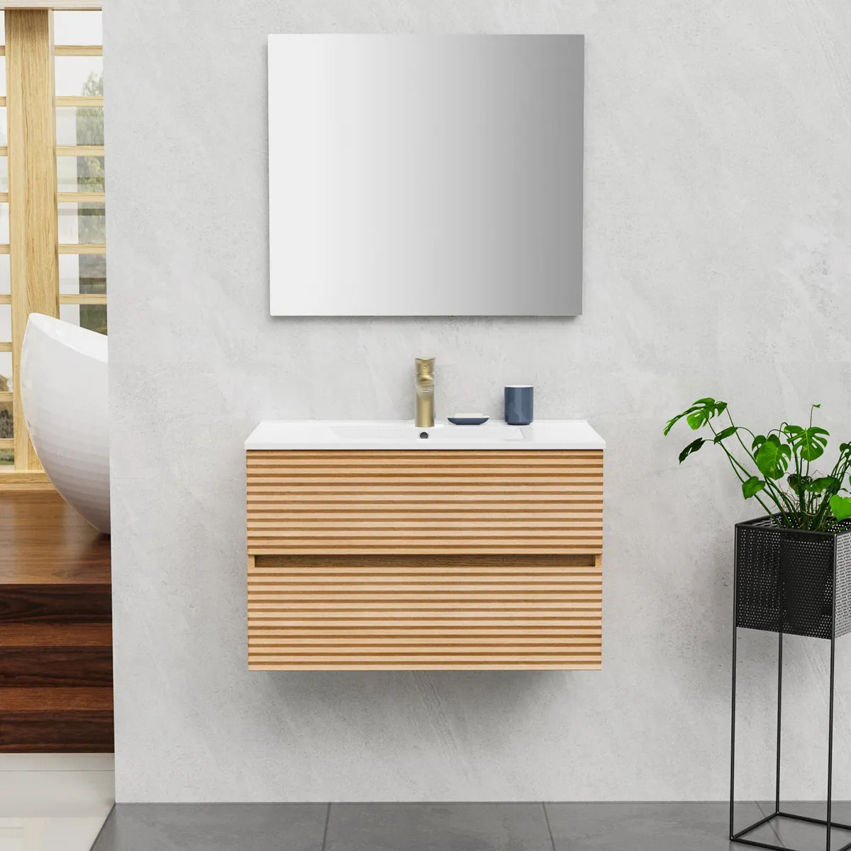 Mueble Bano Lvm 80Cm Dinamarca, marca Sensi Dacqua - Foto 2