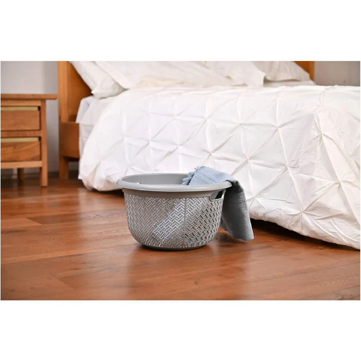 Italhome - Cesta redonda gris 36 l