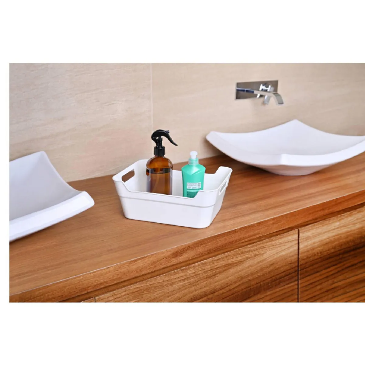 Italhome - Cesta blanca multiusos grande 4.5 l