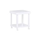 Mesa cuadrada con llantas blanca