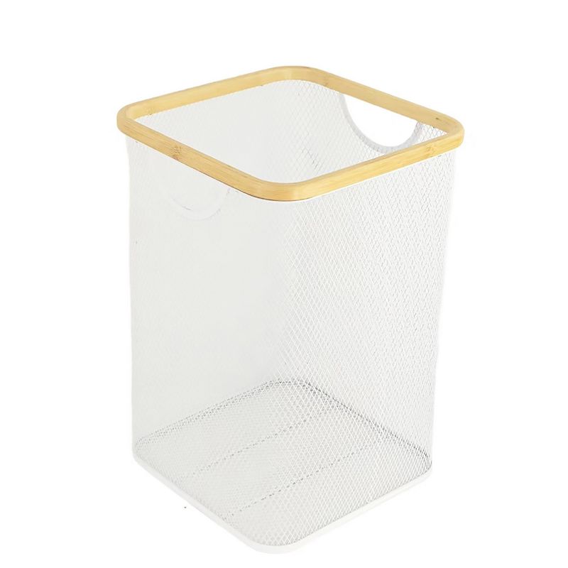 Just Home Collection - Cesto de Ropa Metálico Blanco