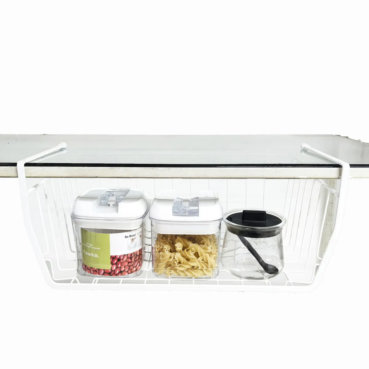 Just Home Collection - Canasto Organizador Colgante de Estante Mediano