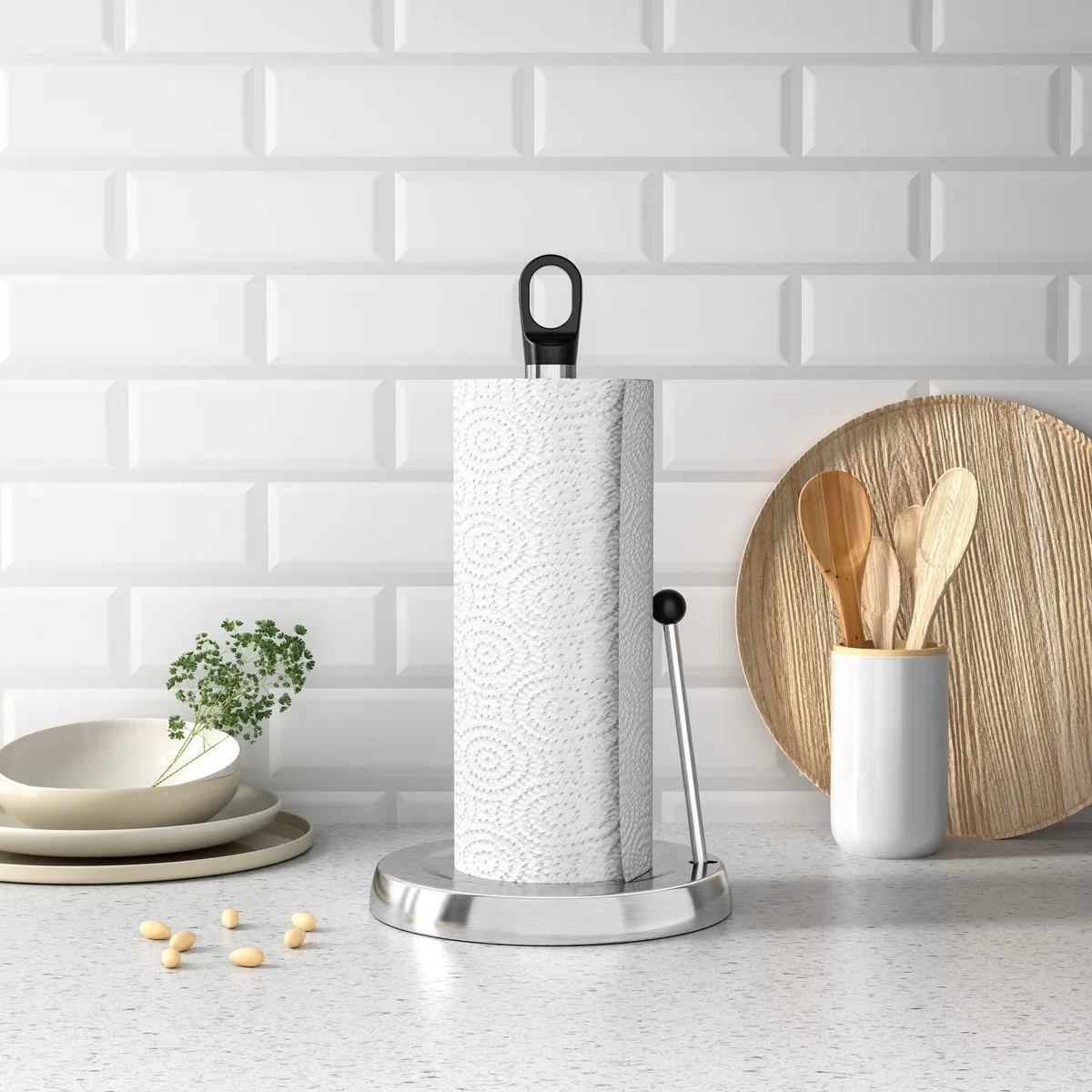 Porta Rollo de Papel de Cocina, marca Just Home Collection - Foto 2