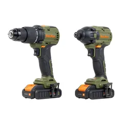 Kit Rotomartillo + Atornillador de Impacto Inalámbricos 20V + 2 Baterías + 1 Cargador 20V, Bauker