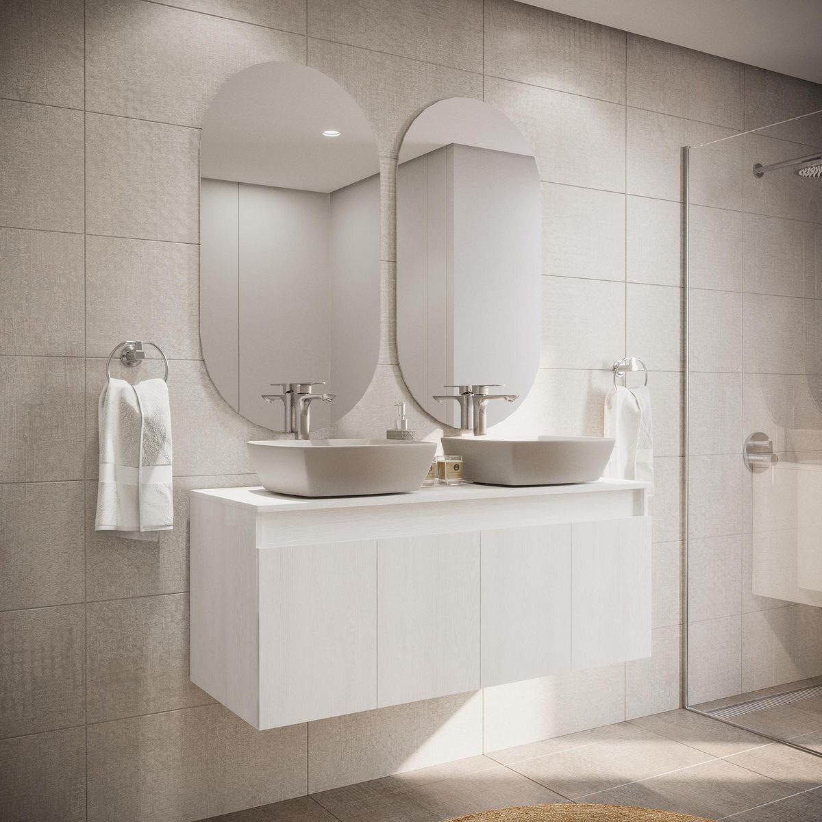 Maderkit - Muebles de Baño King 120Cm Blanco