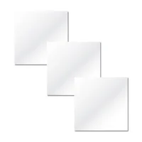 Set de 3 Espejos Decorativos Cuadrados sin Marco de 24 x 24 cm