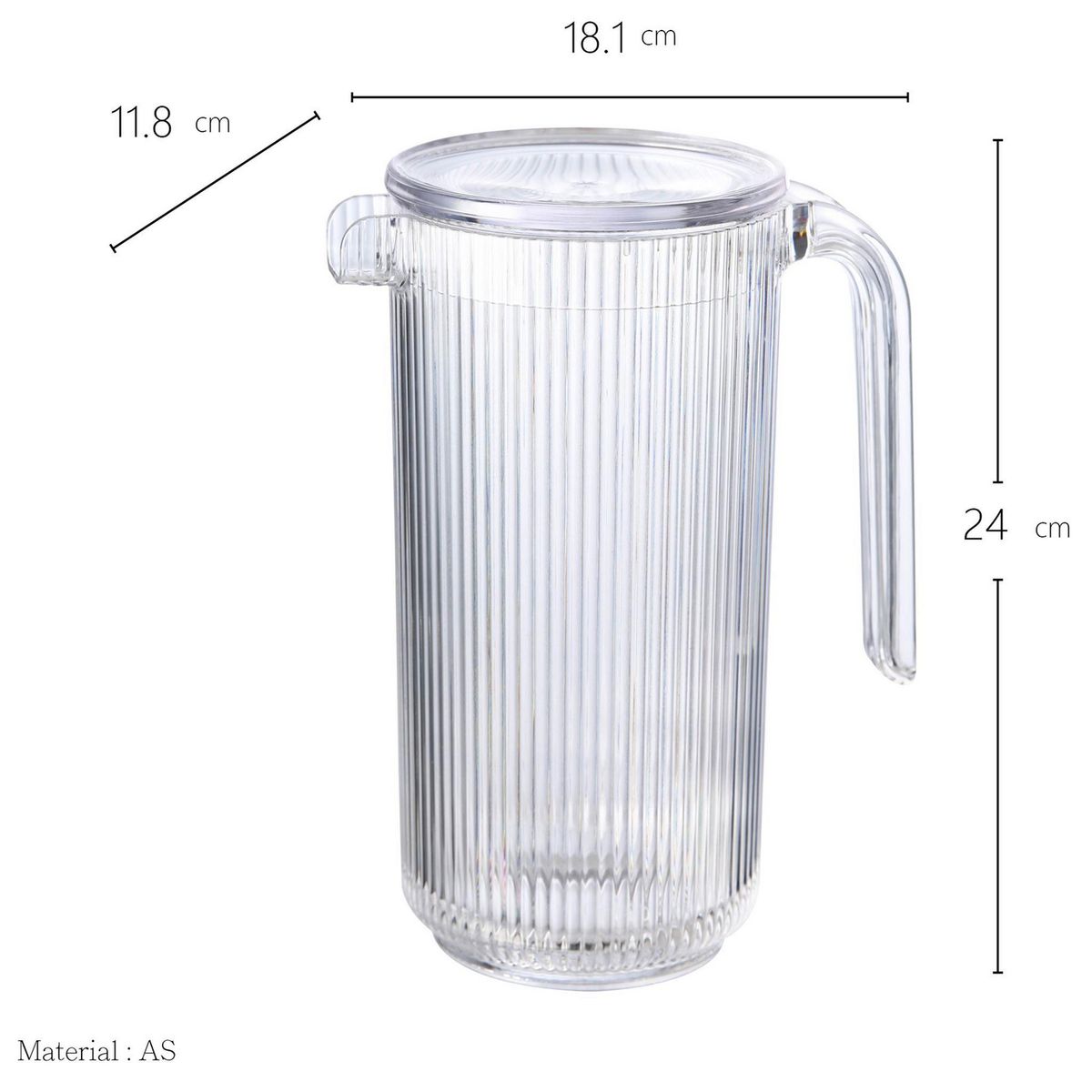 Jarra Transpar 1700, marca Just Home Collection - Foto 2