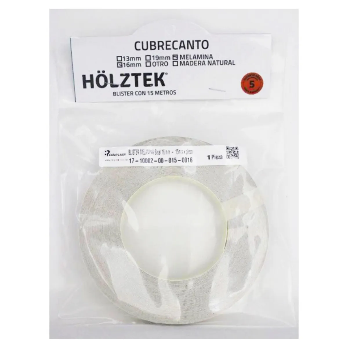 Holztek - Cubrecanto de melamina Sisal 15m de 16 mm