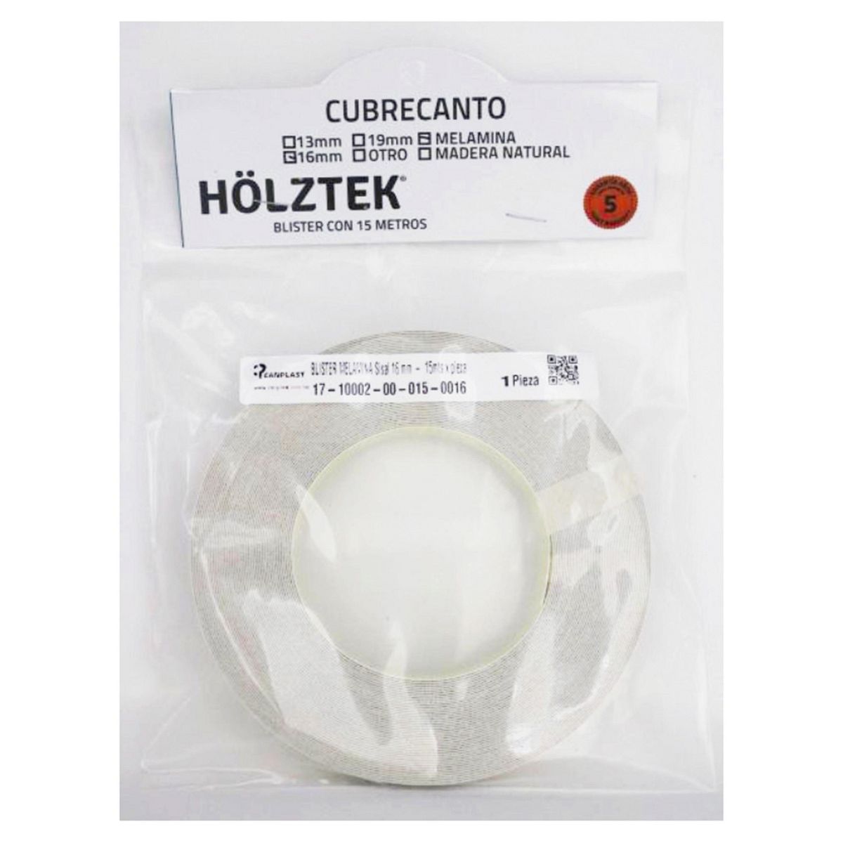 Holztek - Cubrecanto de melamina Sisal 15m de 16 mm