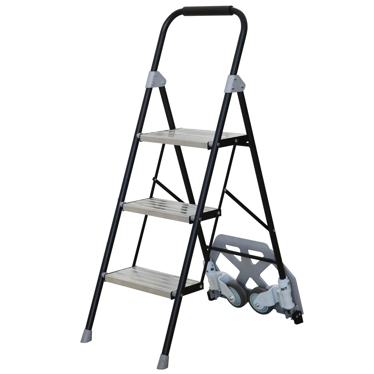 Escalera carro 2 en 1, marca Bauker - Foto Principal