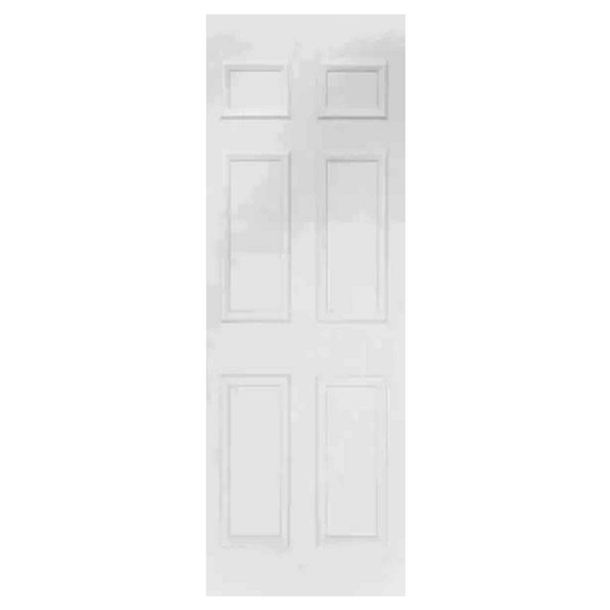** Marca Nueva ** - Puerta tambor MDF de 6 paneles Liso de 70 x 213 cm Blanco
