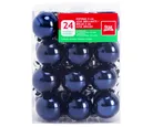 Juego de 24 Esferas Navideñas con Brillo Color Azul Oscuro 2 cm
