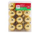 Juego de 24 Esferas Navideñas Doradas con Brillo 2 cm