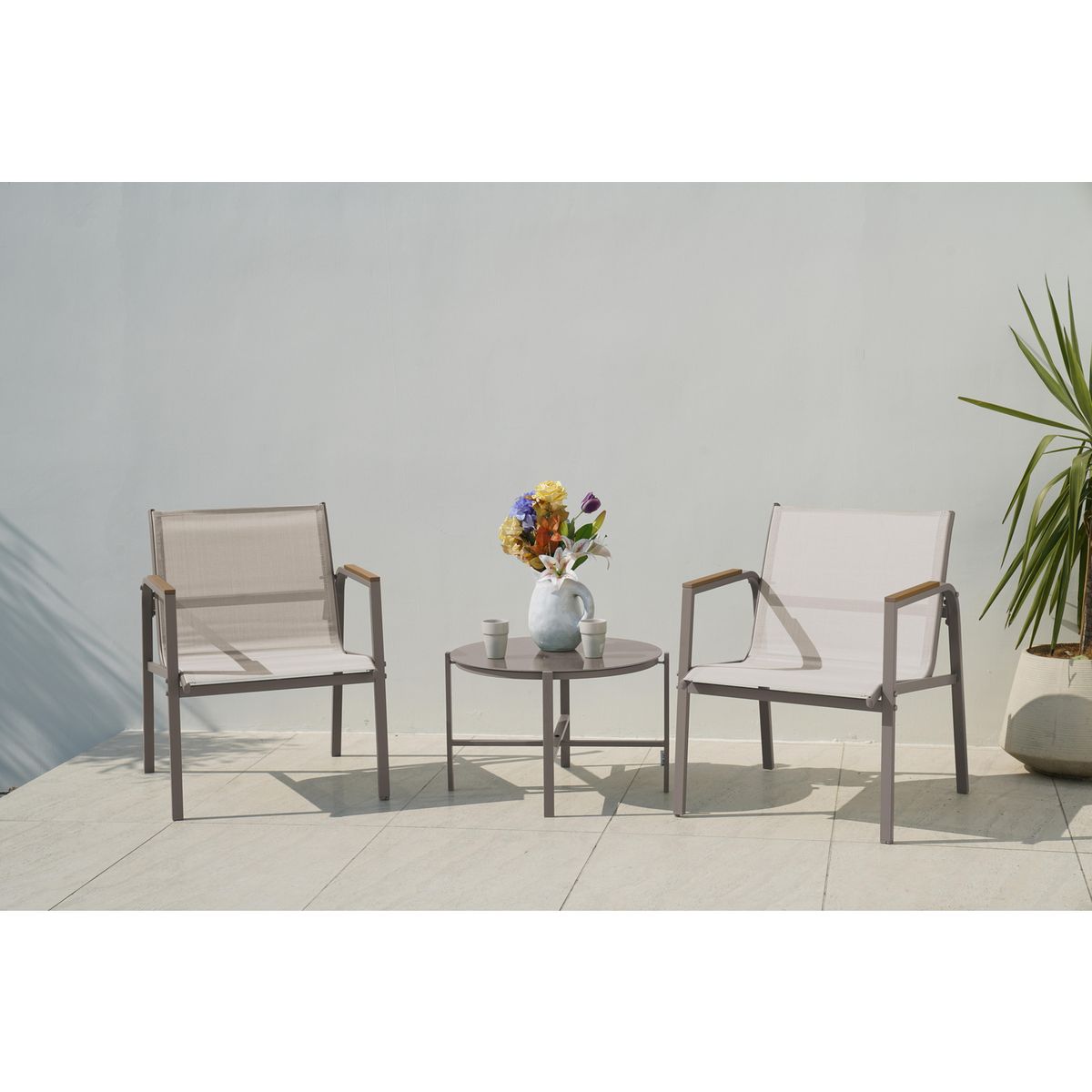 Just Home Collection - Juego de Balcón Dubo 3 Piezas