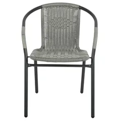 Silla Gris Tipo Ratán