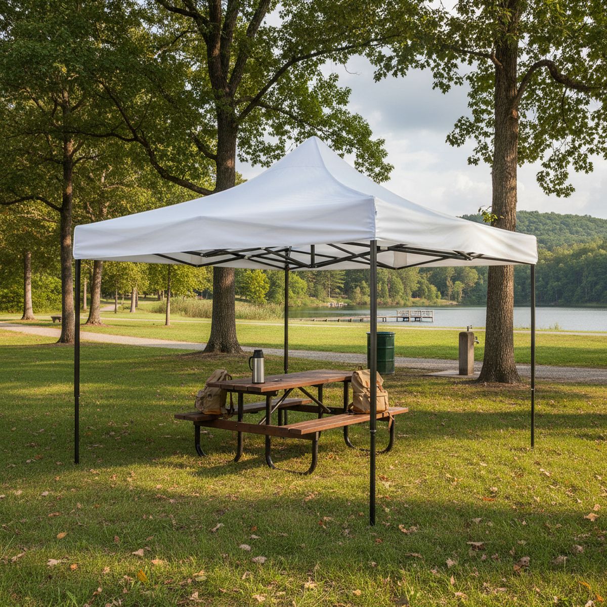 Just Home Collection - Toldo Plegable Blanco 3x3 M