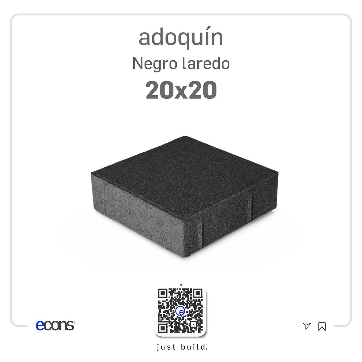 Econs - Adoquin Gris 20 x 20 cm