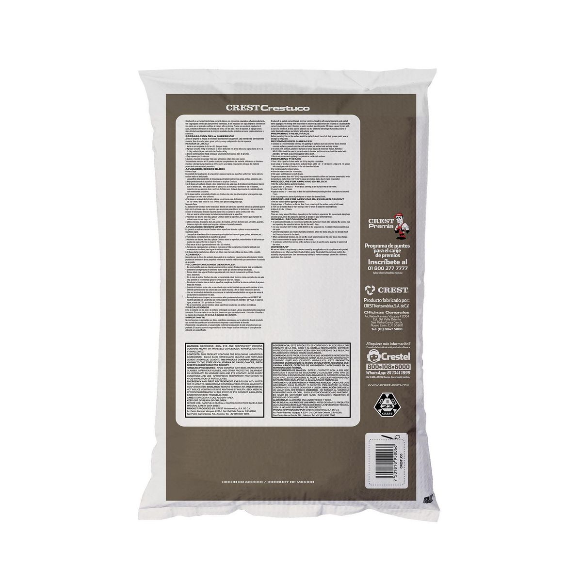 Crest - Acabado Decorativo Texturizado Crestuco Crest 20Kg Blanco