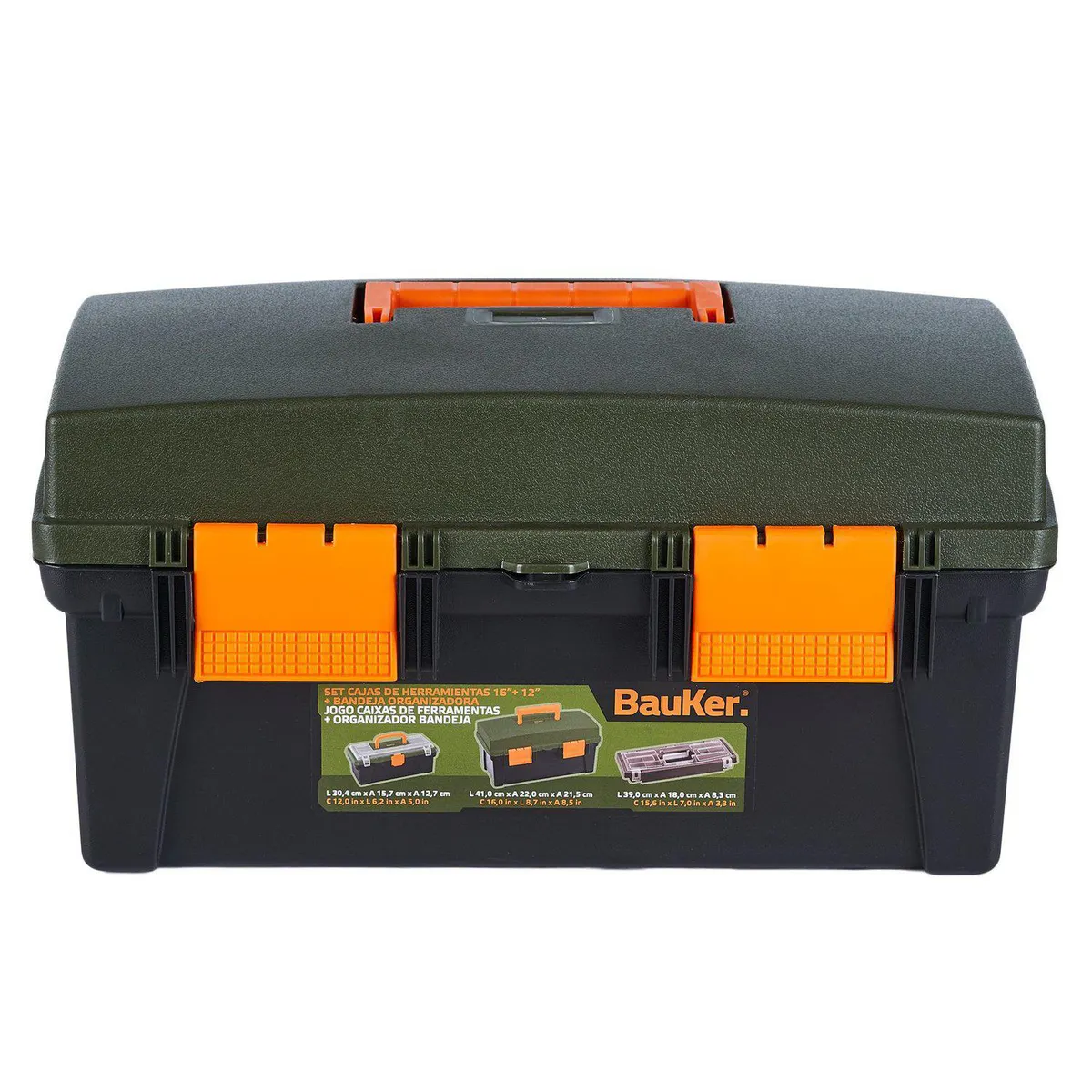  - Caja para Herramienta 2 Pzas 16" y 12" Bauker