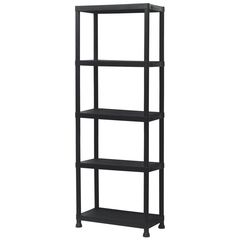 Estante de Plástico 5 Niveles Negro 61x31x171 cm